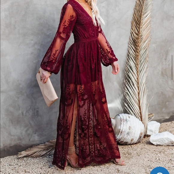 Lace Maxi Dress - Picture 1 of 3